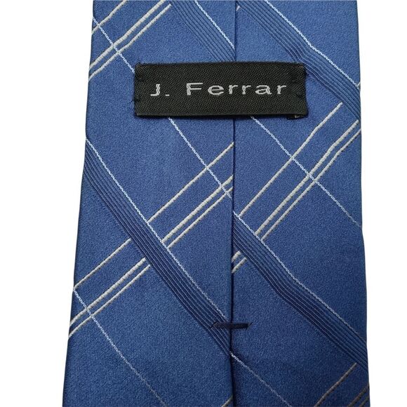 J. Ferrar 100% Silk Tie, Abstract, Made In Italy, Red/Burgundy/Black - Picture 3 of 4